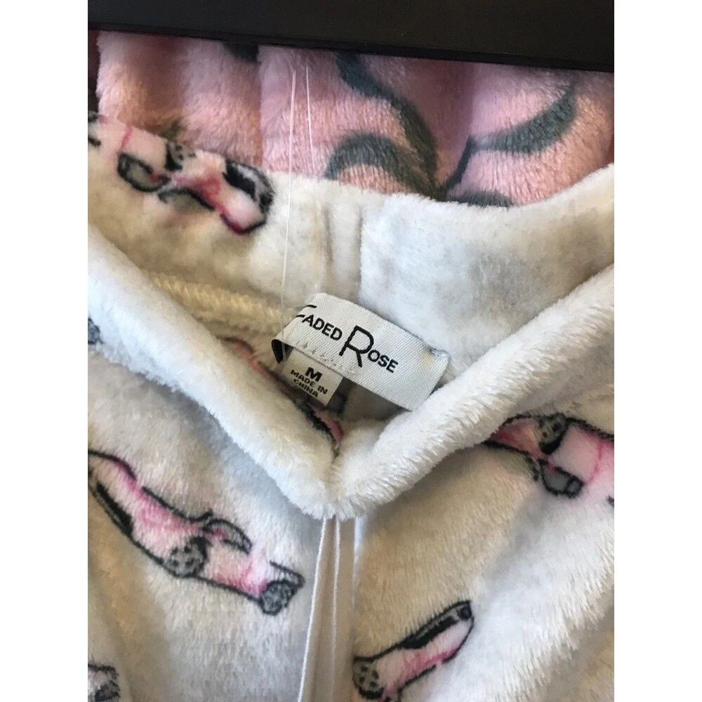 Fade Rose Women’s  Pajamas Shorts Size M Pink/ Ivory Color Intimate  Sleepwear - Picture 4 of 13